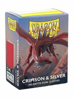 Arcane Tinmen Dragon Shield Standard Matte Dual: Crimson & Silver (100)