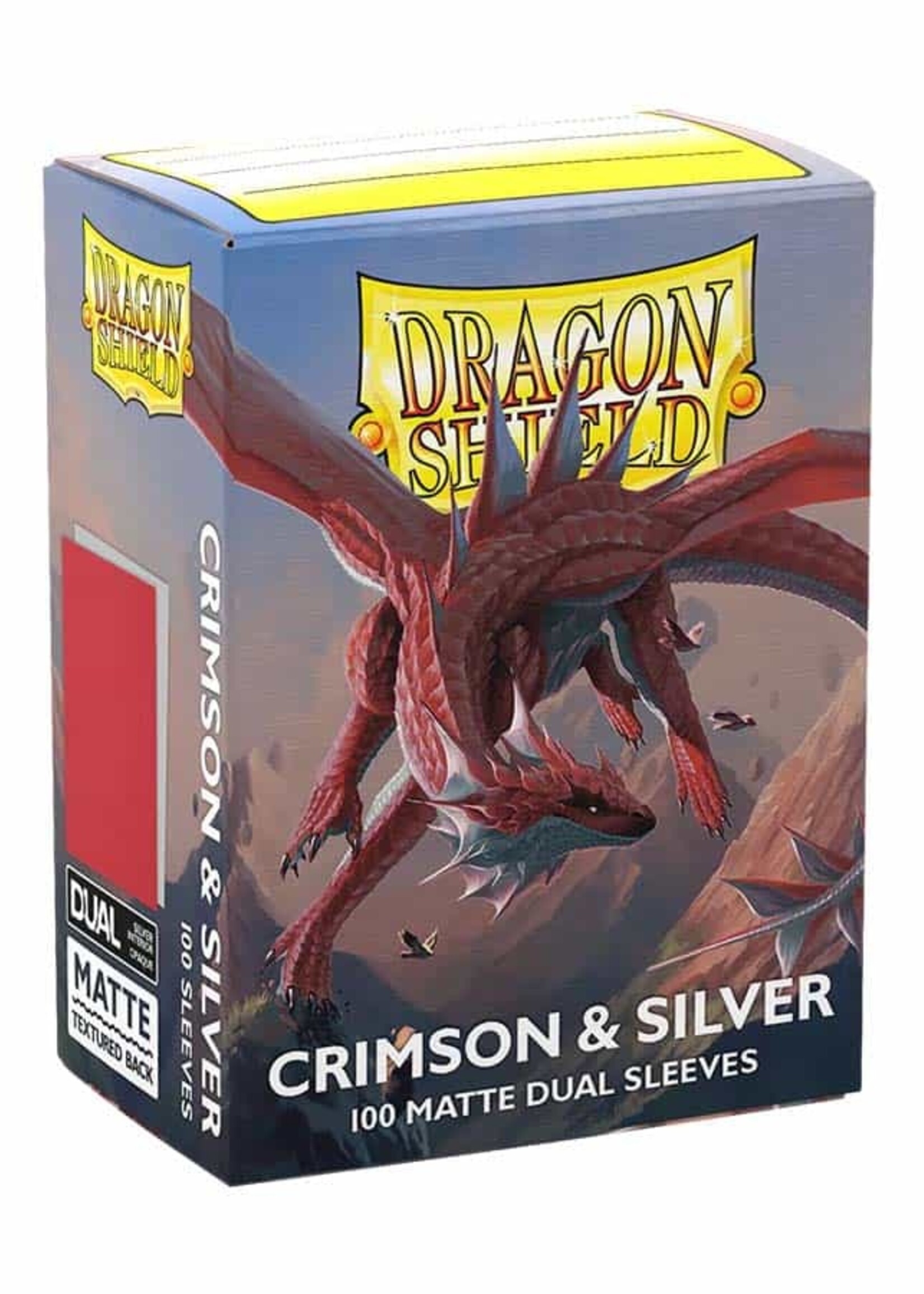 Arcane Tinmen Dragon Shield Standard Matte Dual: Crimson & Silver (100)