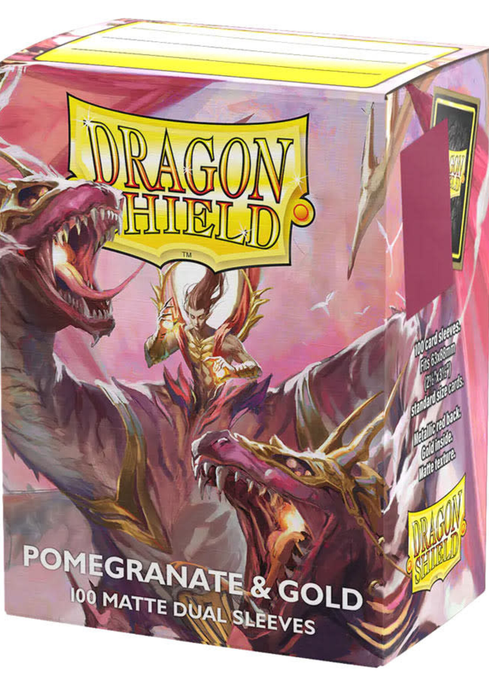 Arcane Tinmen Dragon Shield Standard Matte Dual: Pomegranate Red-Gold (100)