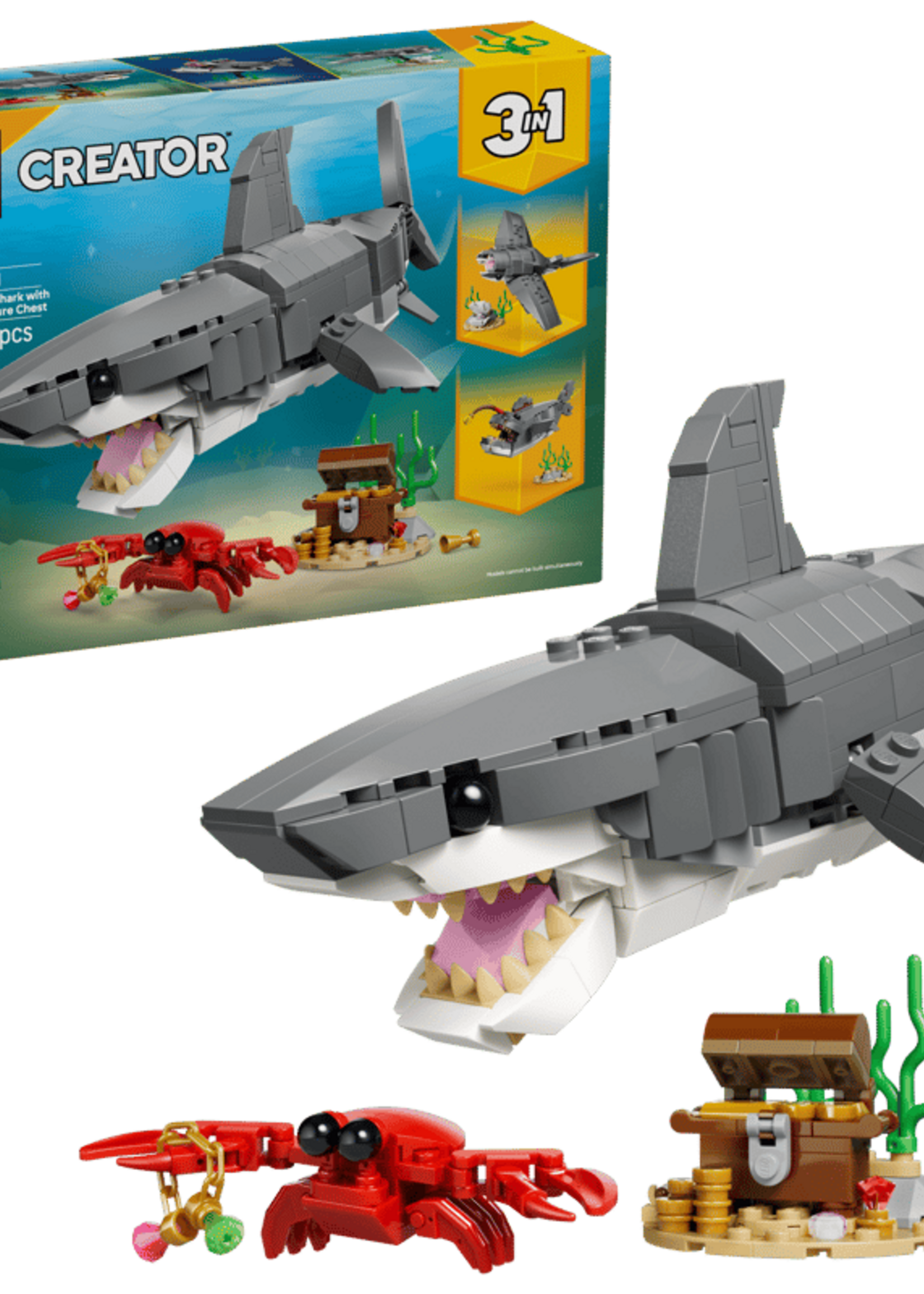 LEGO Creator 3-in-1: Fierce Shark with a Treasure Chest