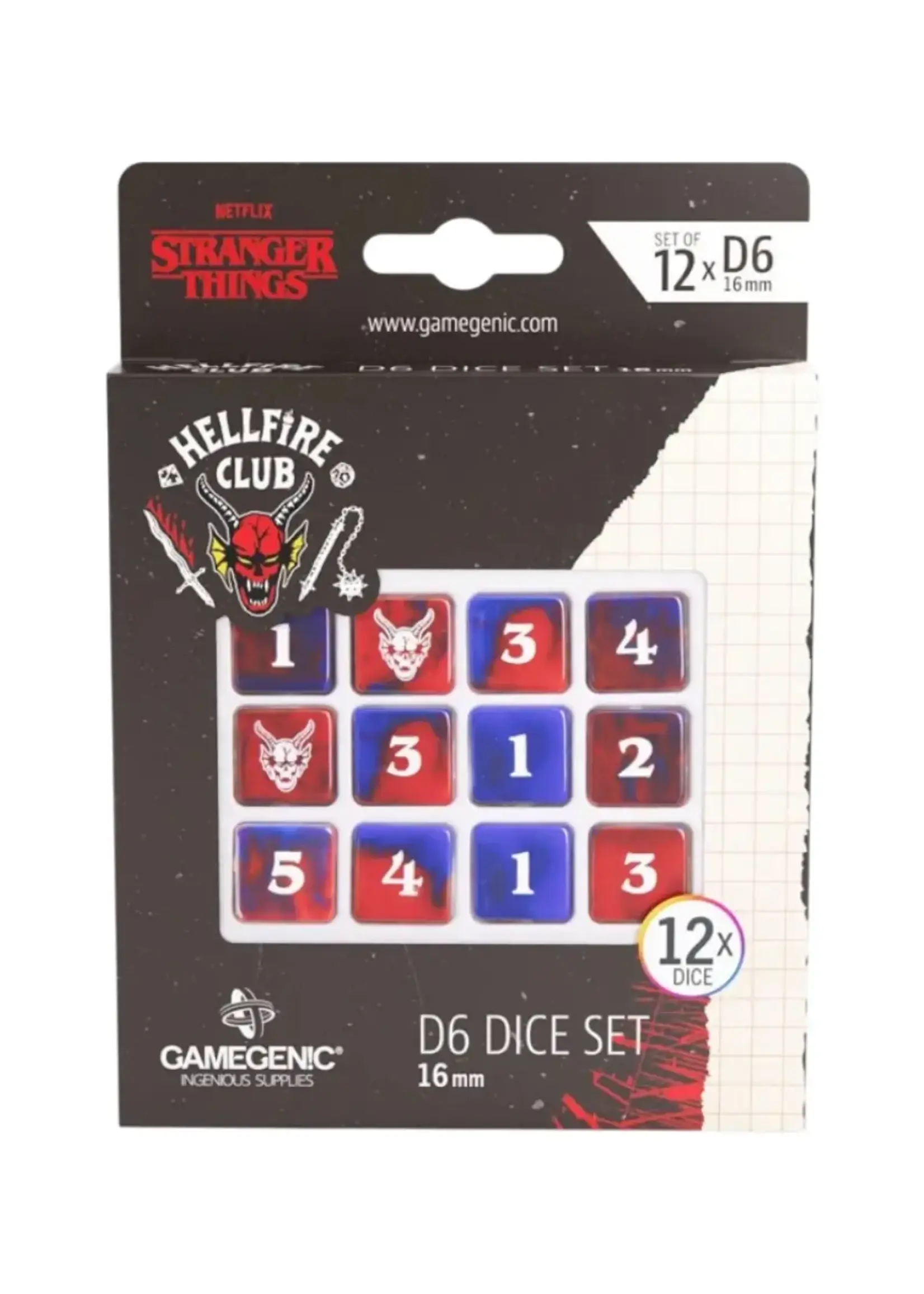 Gamegenic Stranger Things - Hellfire Club Hellfire Club D6 Dice Set