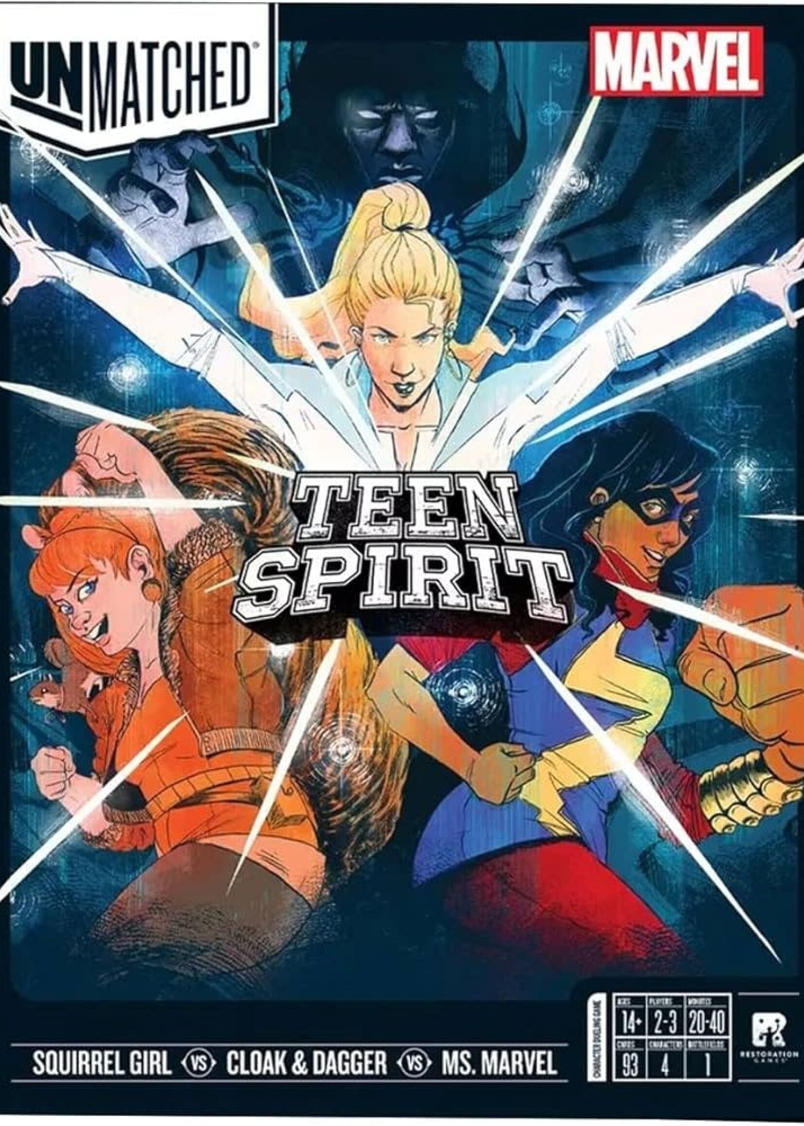 Restoration Games Unmatched: Marvel Teen Spirit