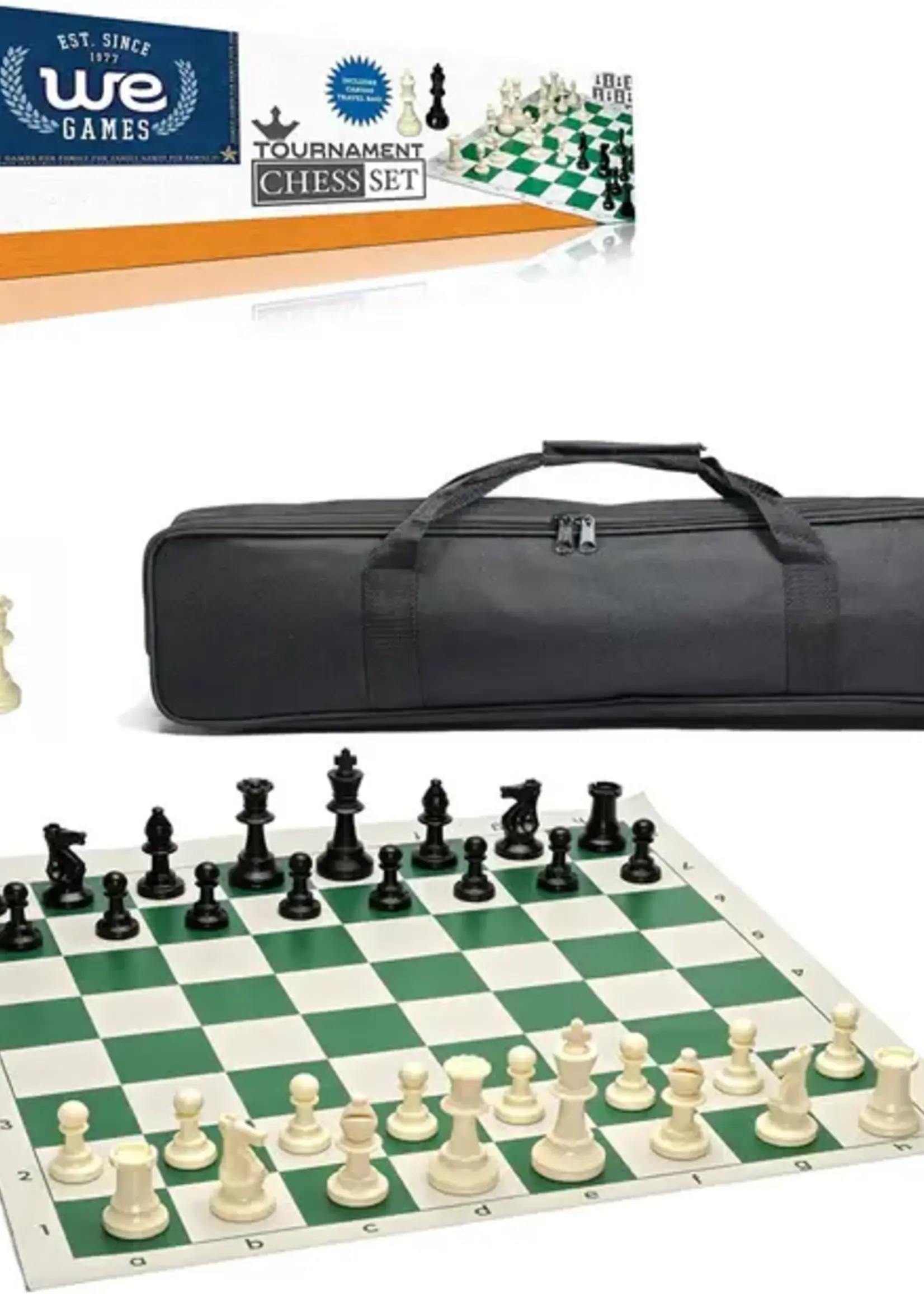 Wood Expressions Tournament Chess Set with Black Canvas Bag - 3.75 Inch King