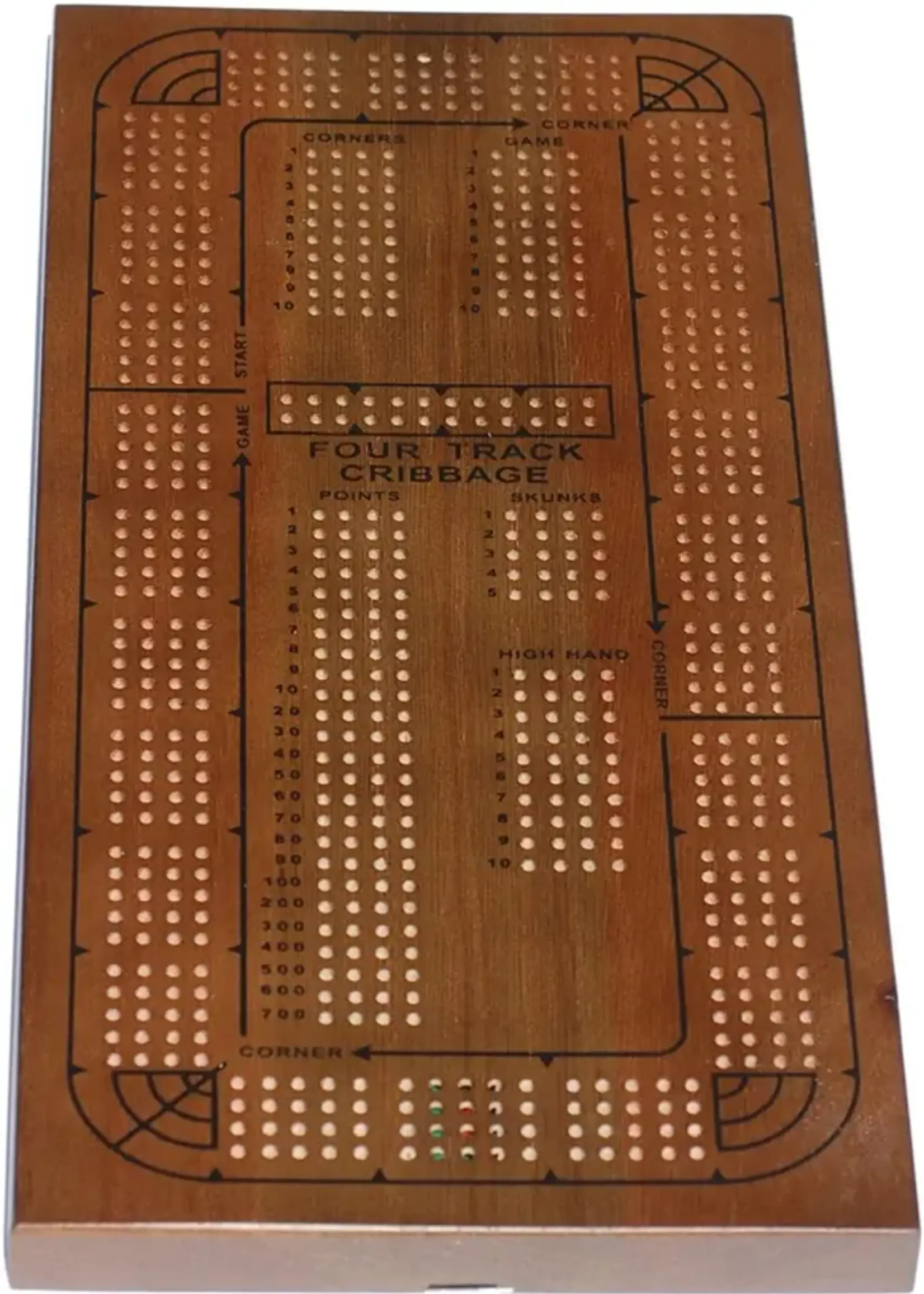Wood Expressions Classic Cribbage Set - Solid Oak 4 Track