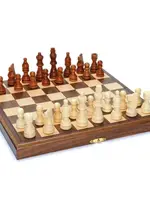 Wood Expressions Folding Wood Travel Chess Set - 11.5 in. Board, 2.6 in. King