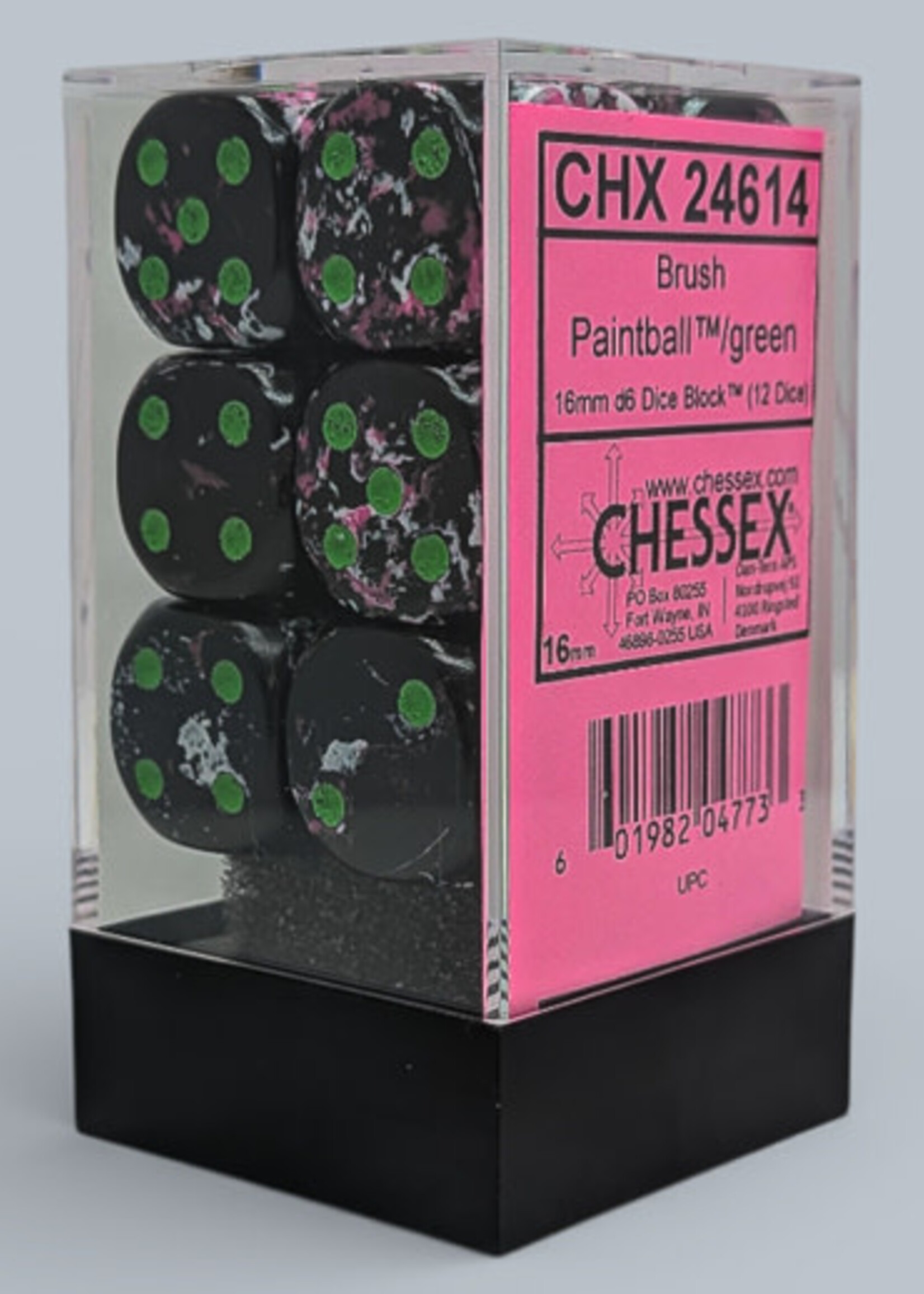Chessex (CHX)  Brushed Paintball 16mm D6 (12)