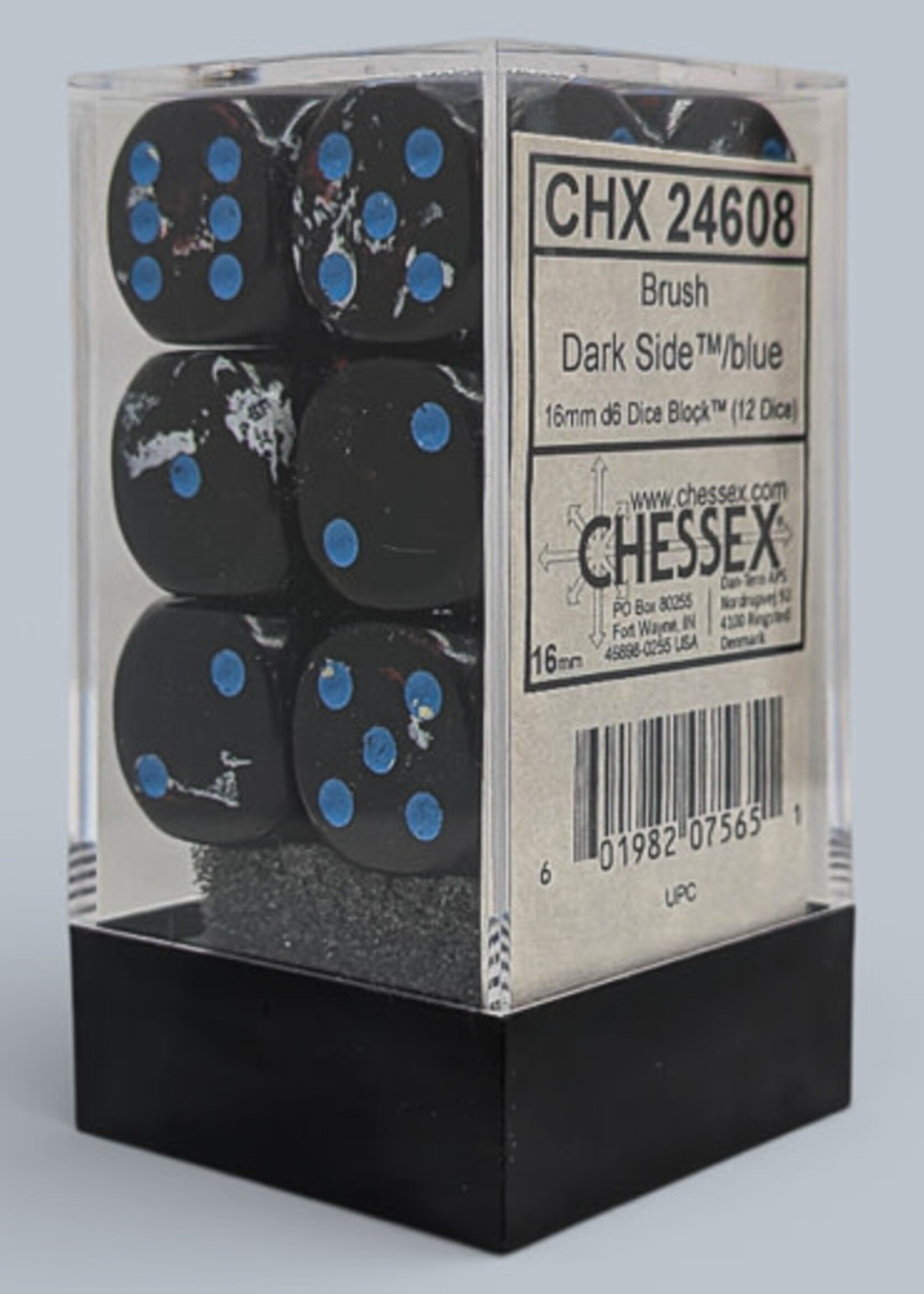 Chessex (CHX) Brushed Dark Side 16mm D6 (12)