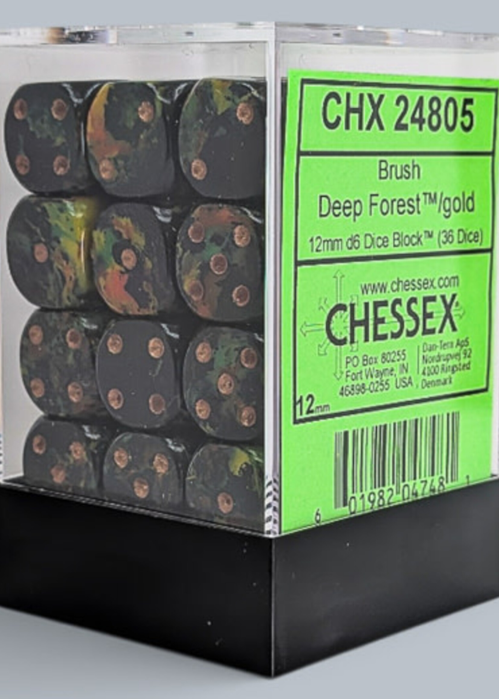 Chessex (CHX)  Brushed Deep Forest 12mm D6 (36)