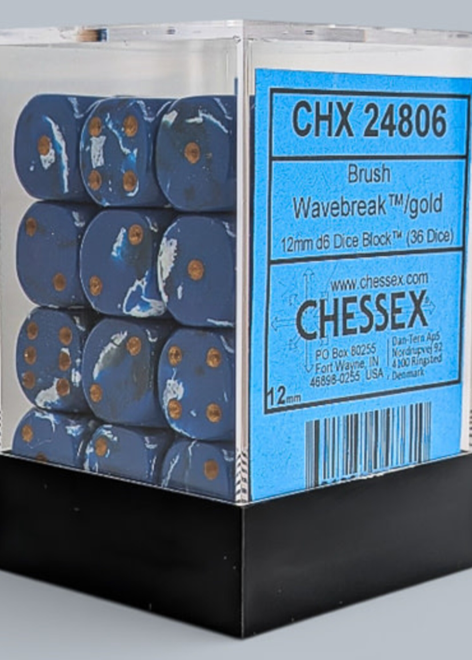 Chessex (CHX) Brushed  Wavebreak 12mm D6 (36)
