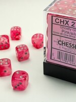 Chessex (CHX) Ghostly Glow pink silver  12mm d6 Set (36)