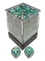 Chessex (CHX) Marble Oxi-Copper w White 12mm d6 Set (36)