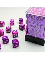 Chessex (CHX) Festive Violet w White 12mm d6 set (36)