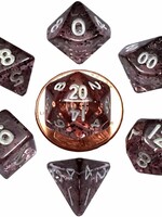 FanRoll by Metallic Dice Games (MDG) Mini Ethereal Black w White RPG Set (7)