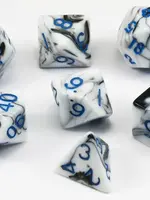 FanRoll by Metallic Dice Games (MDG) Mini Marble w Blue RPG Set (7)