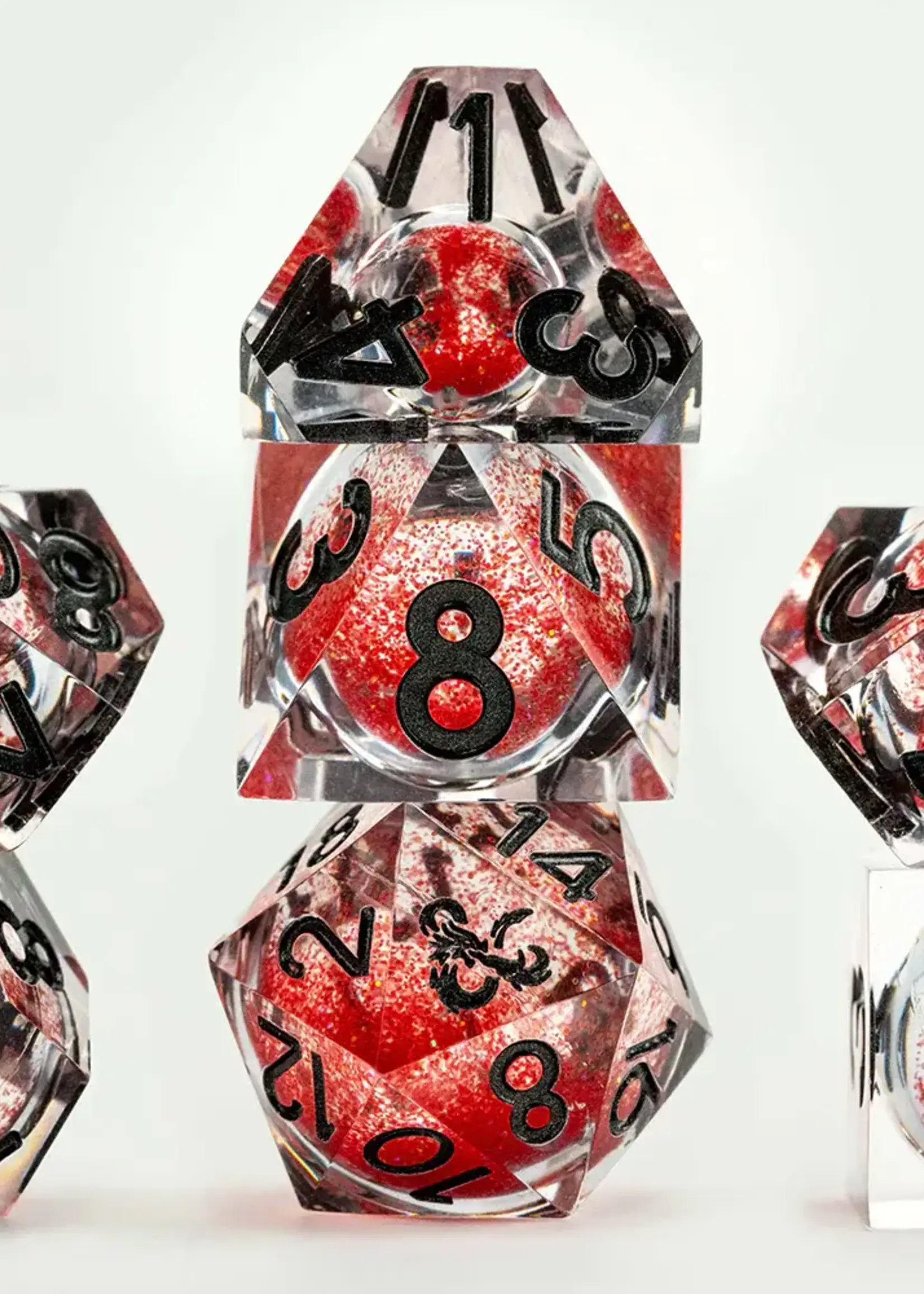 FanRoll by Metallic Dice Games Dungeons & Dragons Liquid Core Dice Set