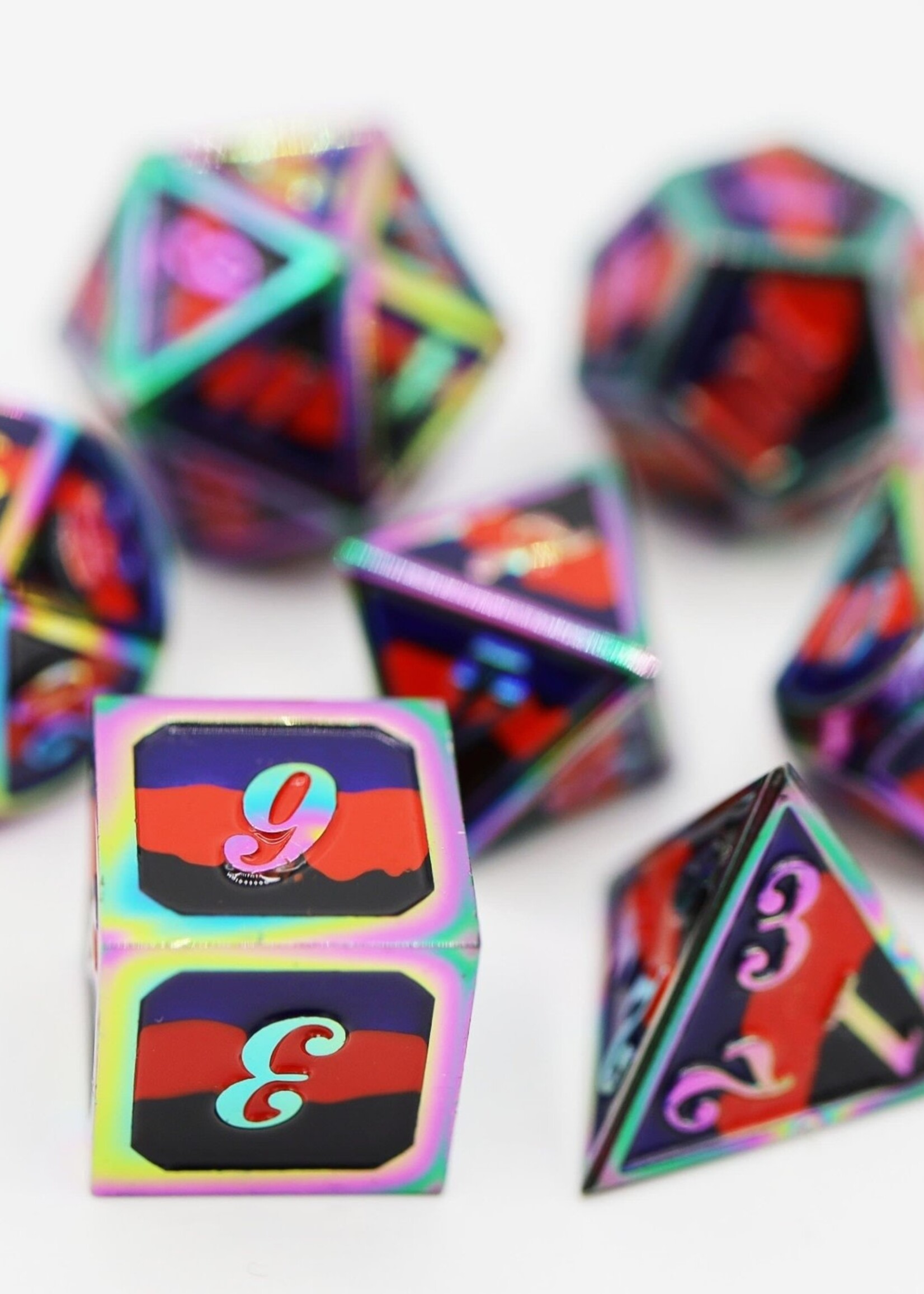 Foam Brain Games (FB) Pride Flag Polyamorous  RPG set (7)