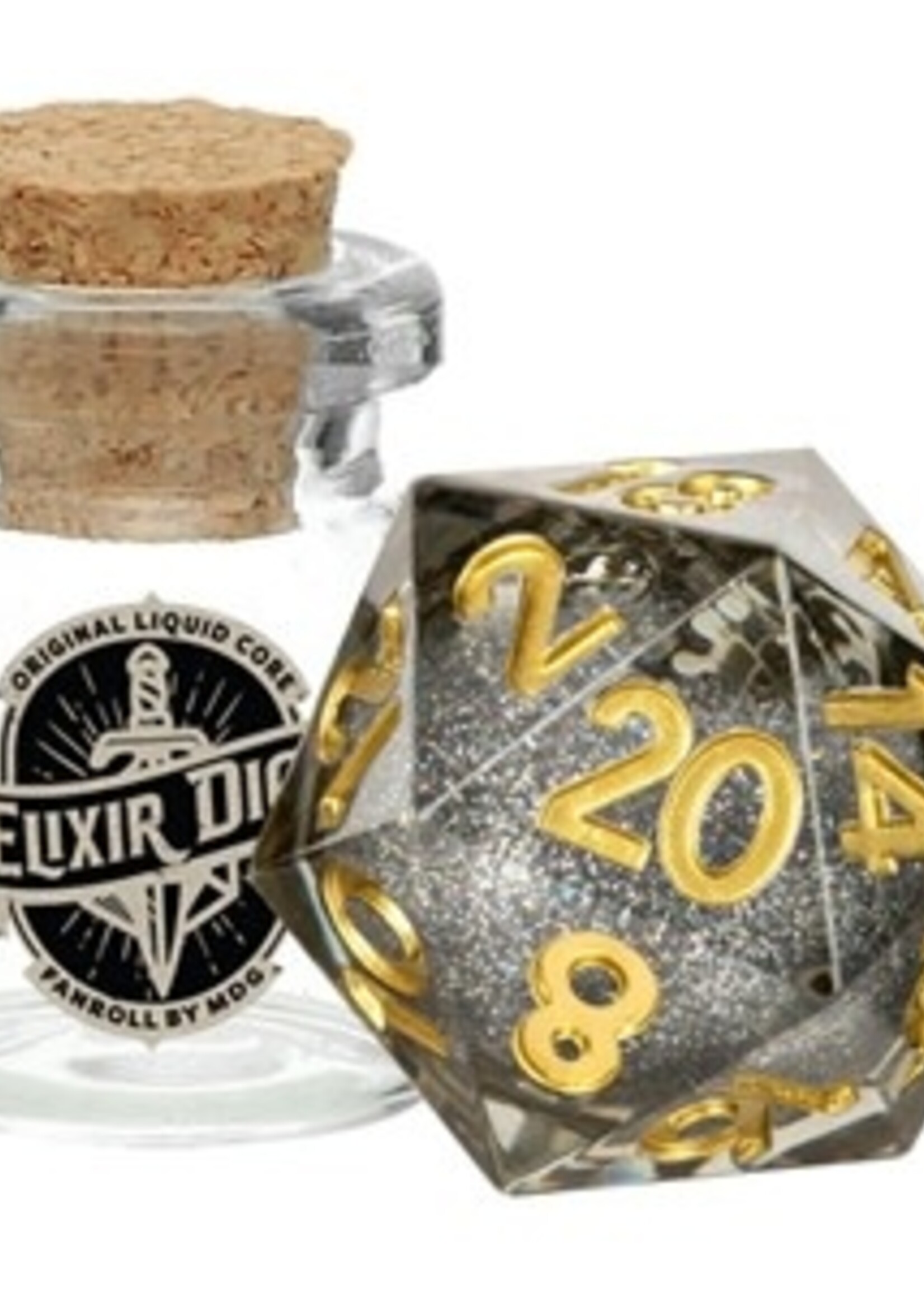 FanRoll by Metallic Dice Games (FR) Liquid Core d20: Vanishing Oil