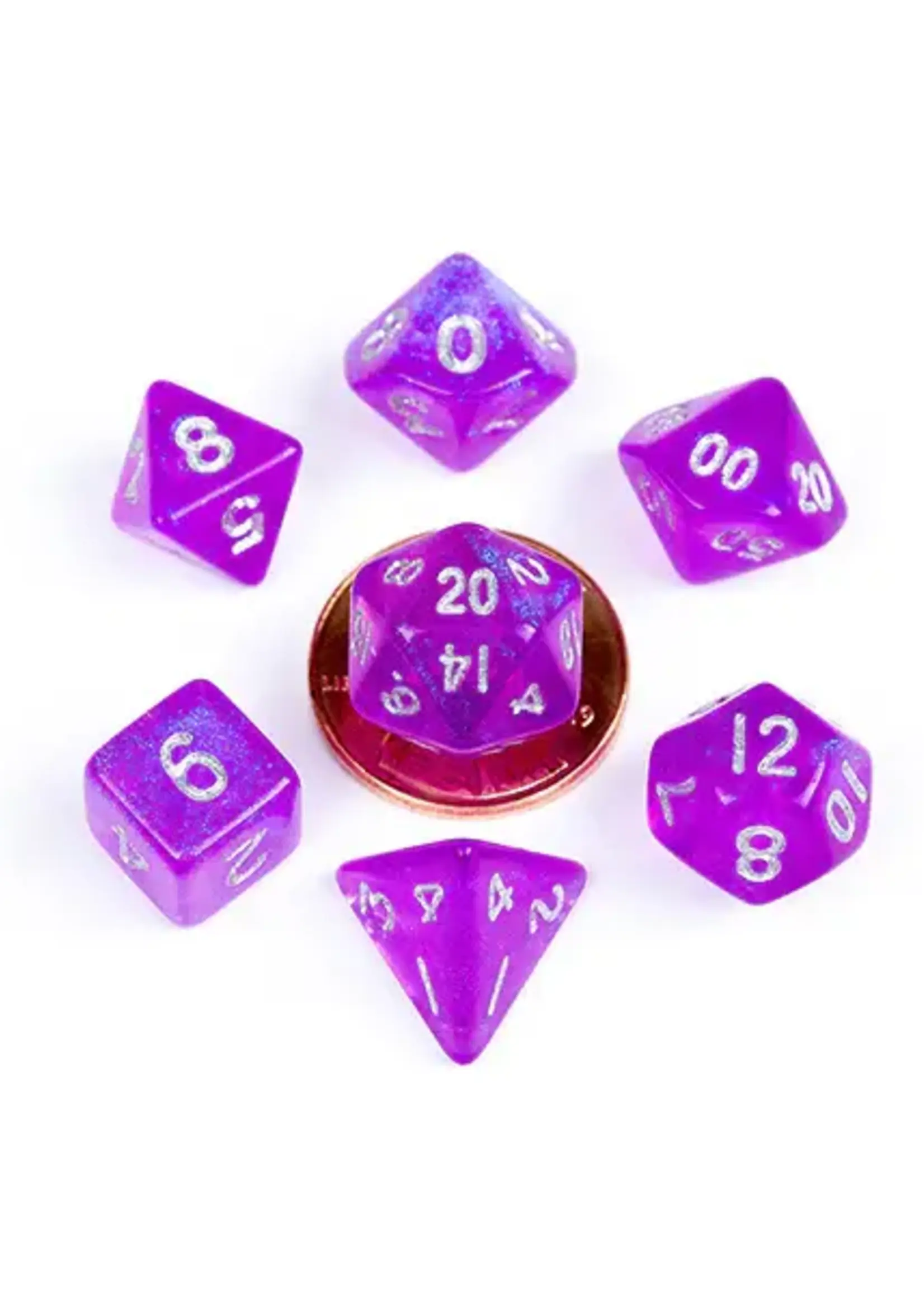 FanRoll by Metallic Dice Games (MDG) Mini Stardust Purple RPG Set (7)