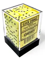 Chessex (CHX) Opaque Pastel Yellow black12mm d6 Set (36)