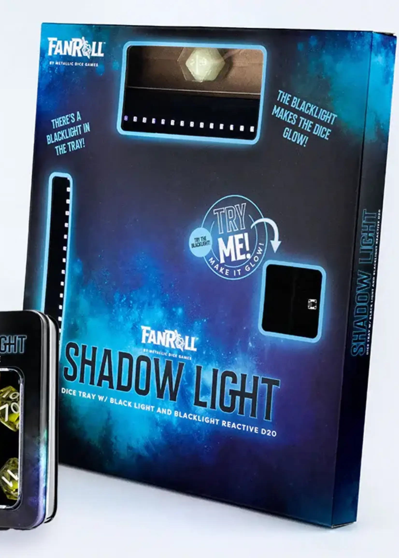 FanRoll by Metallic Dice Games Shadow Light Dice Tray & RPG Set