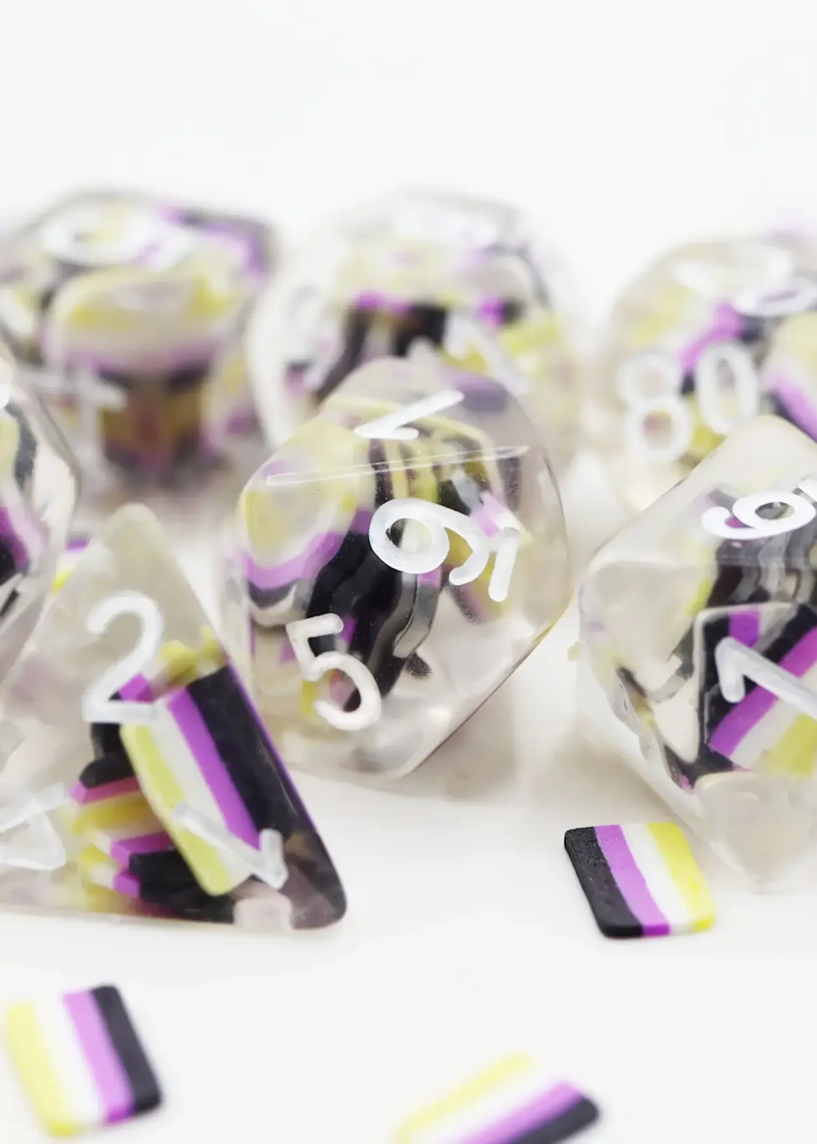 Foam Brain Games (FB) Nonbinary Flag RPG Set (7)