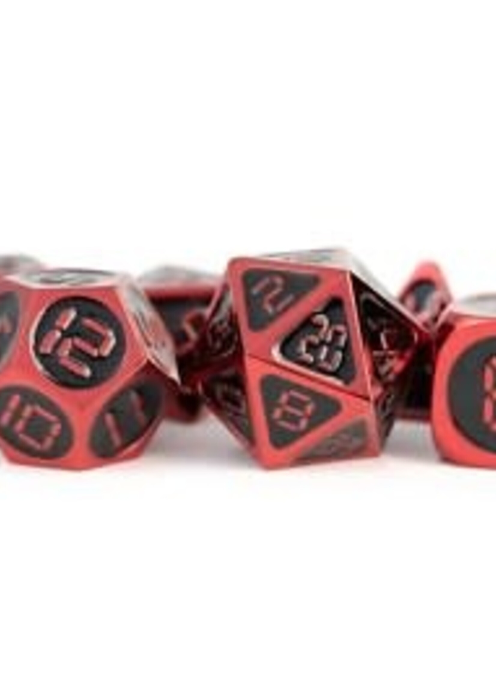 FanRoll by Metallic Dice Games 16mm Digital Metallic Dice Set Red with Black