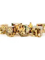 FanRoll by Metallic Dice Games PREMIUM Handcrafted Sharp Edge Inclusion Dice: Pinecone