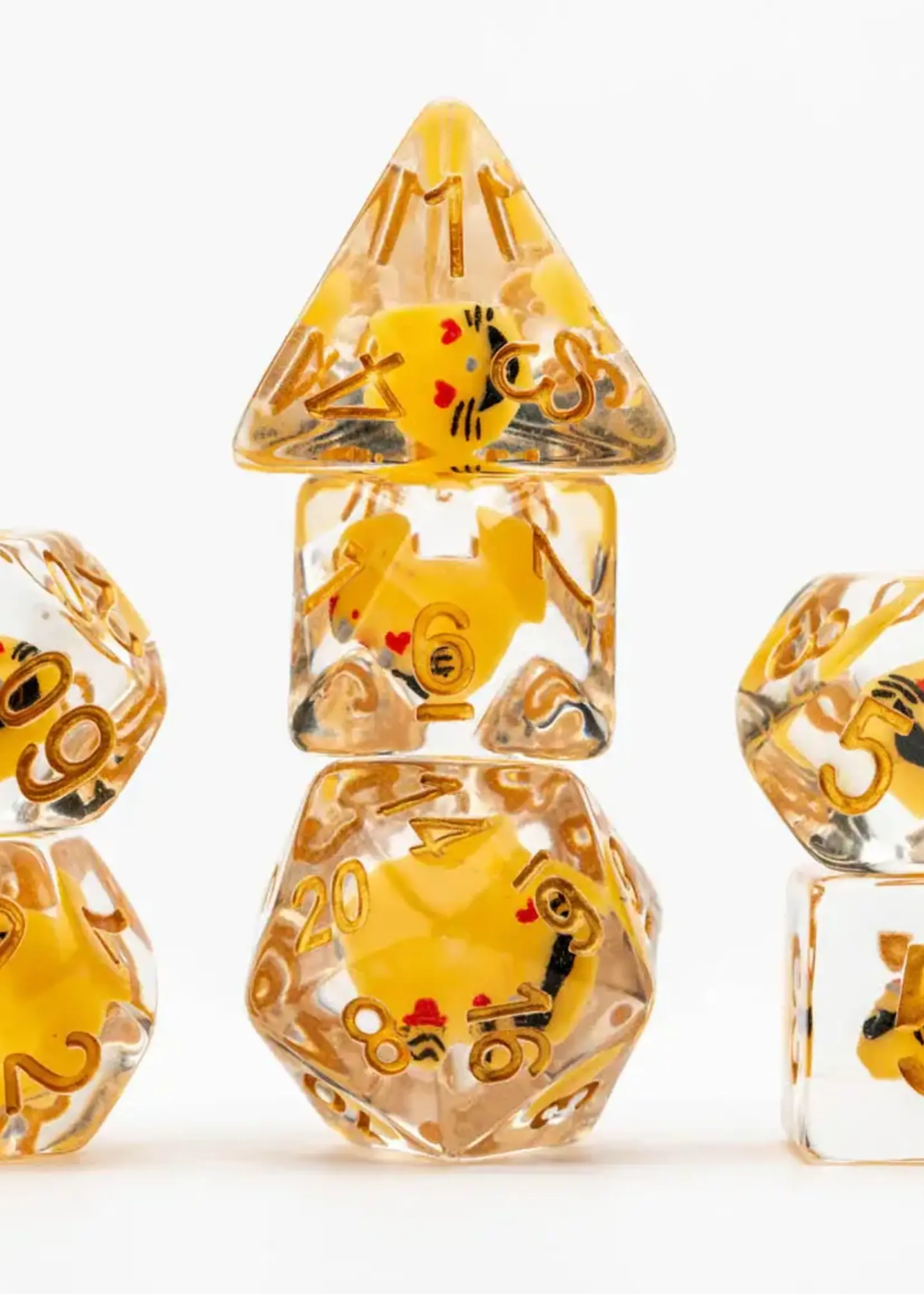 FanRoll by Metallic Dice Games (FR) Cat dice set