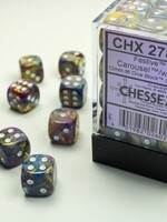 Chessex (CHX) Festive Carousel w White 12mm d6 set (36)