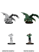 WizKids D&D Minis: W11 Green Dragon Wyrmling & Afflicted Elf