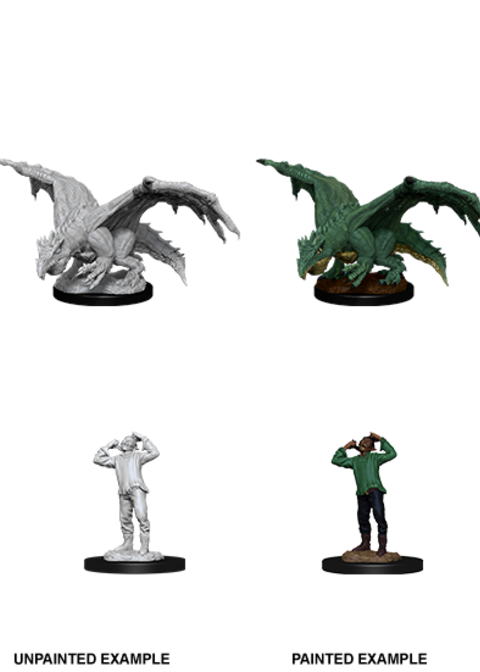 WizKids D&D Minis: W11 Green Dragon Wyrmling & Afflicted Elf