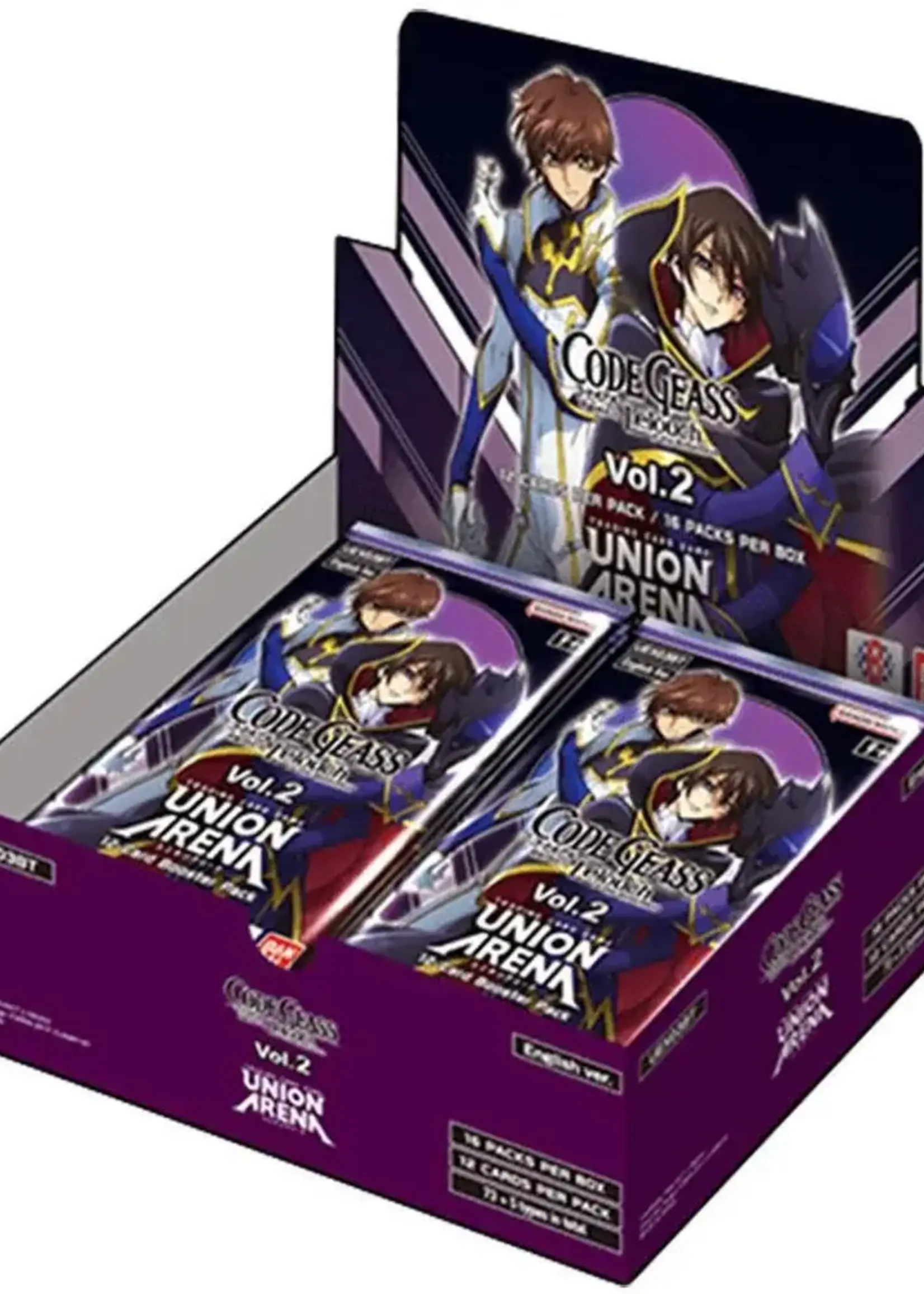 Bandai Union Arena: CODE GEASS: Lelounch of the Rebellion Booster Pack Volume 2