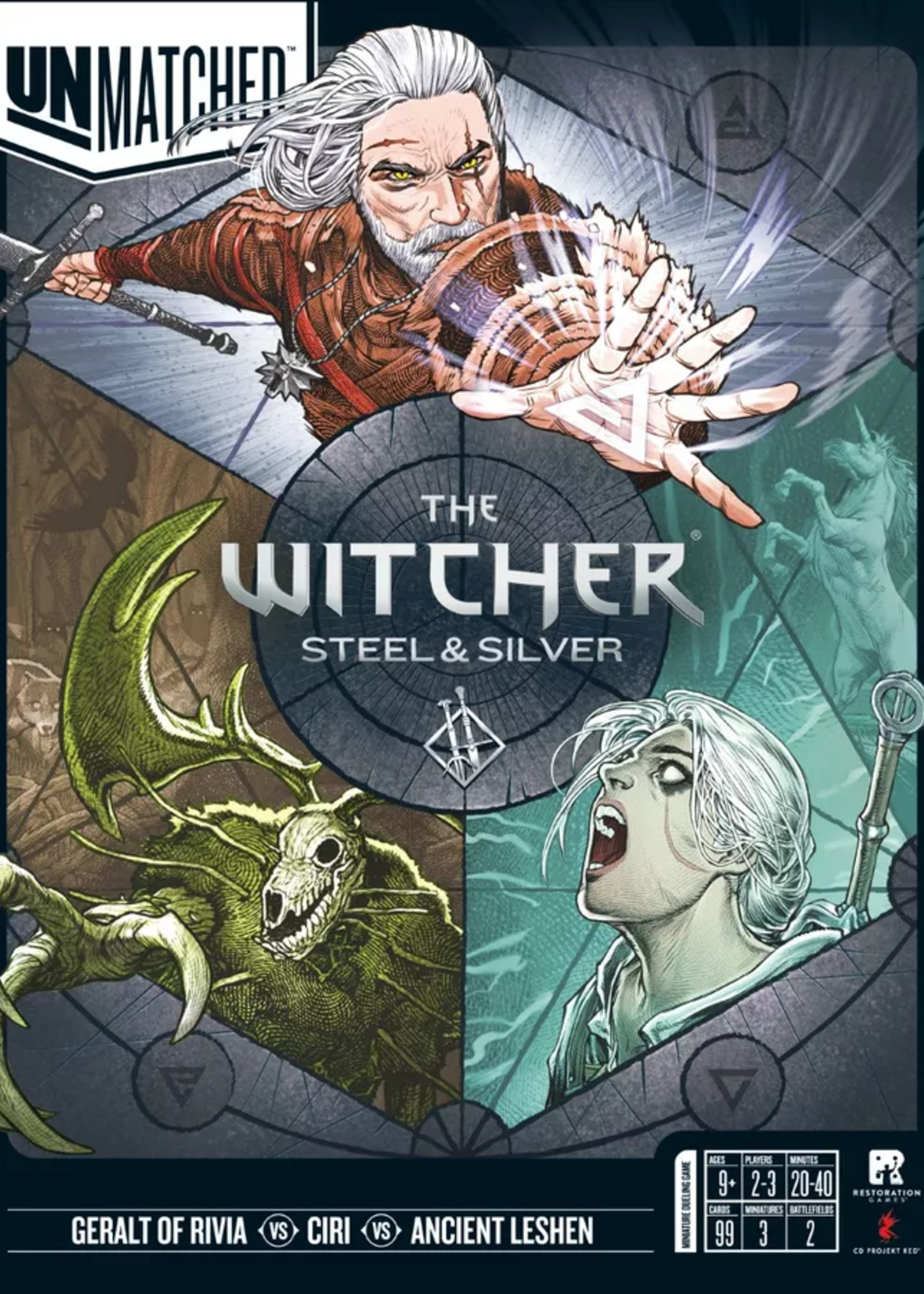 Restoration Games Unmatched: Witcher- Steel & Silver