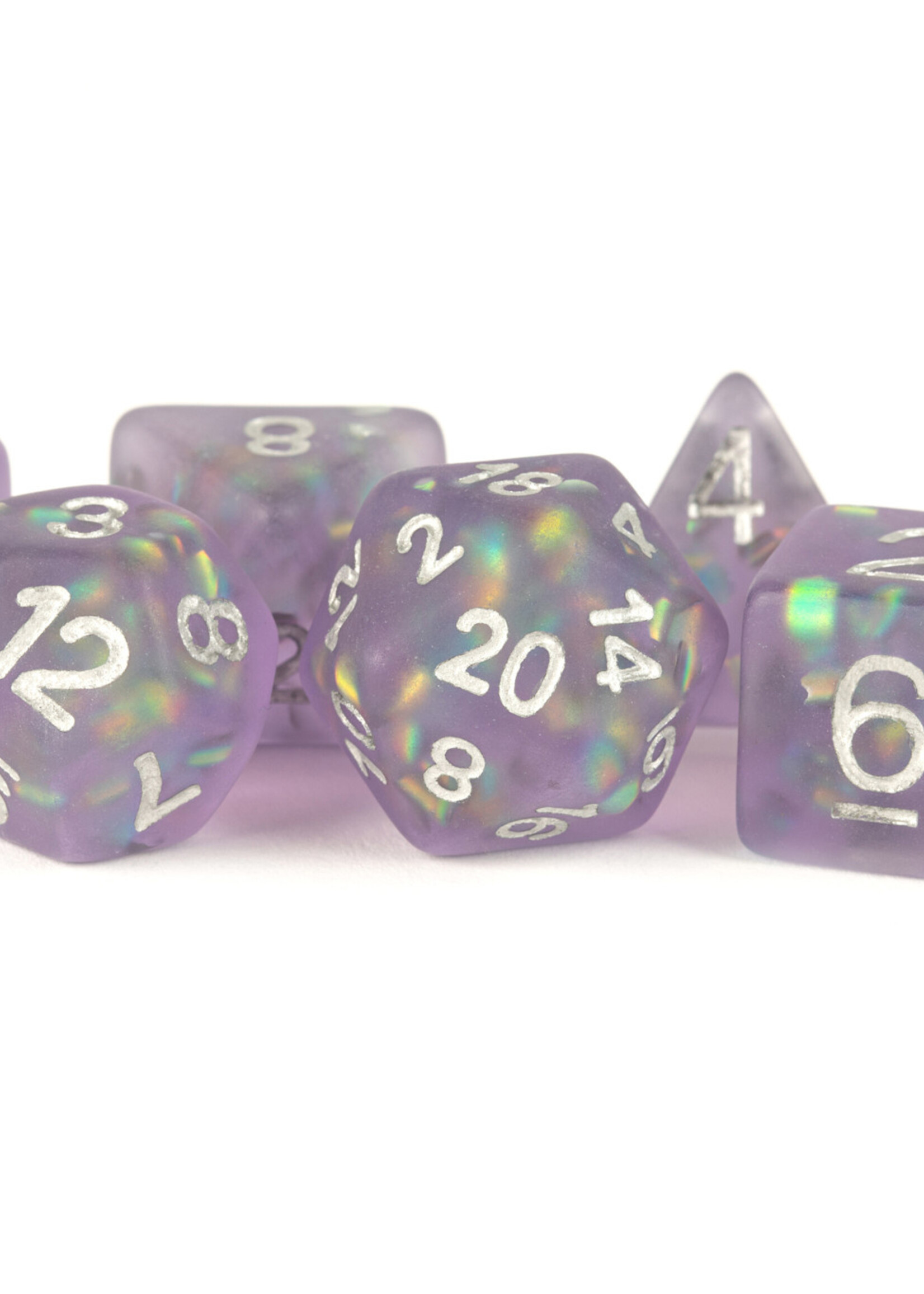 FanRoll by Metallic Dice Games (MDG) Icy Opal Purple RPG Set (7)