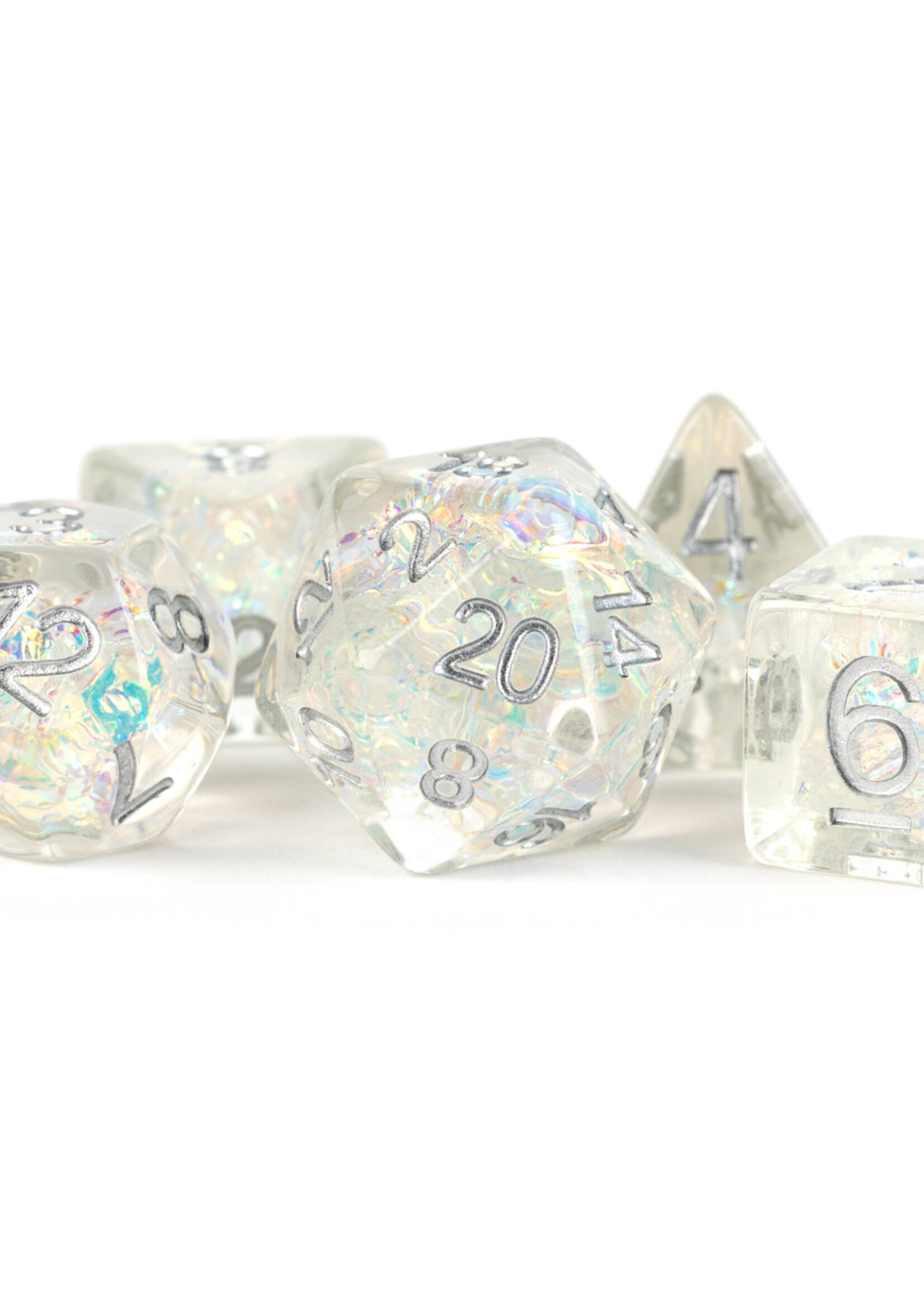 FanRoll by Metallic Dice Games (MDG) Rainbow Frost InclusionRPG Set (7)