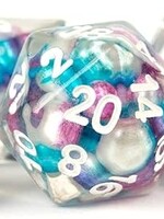 FanRoll by Metallic Dice Games (MDG) Pearl w Gradient PRPL/Teal/WHT RPG Set (7)