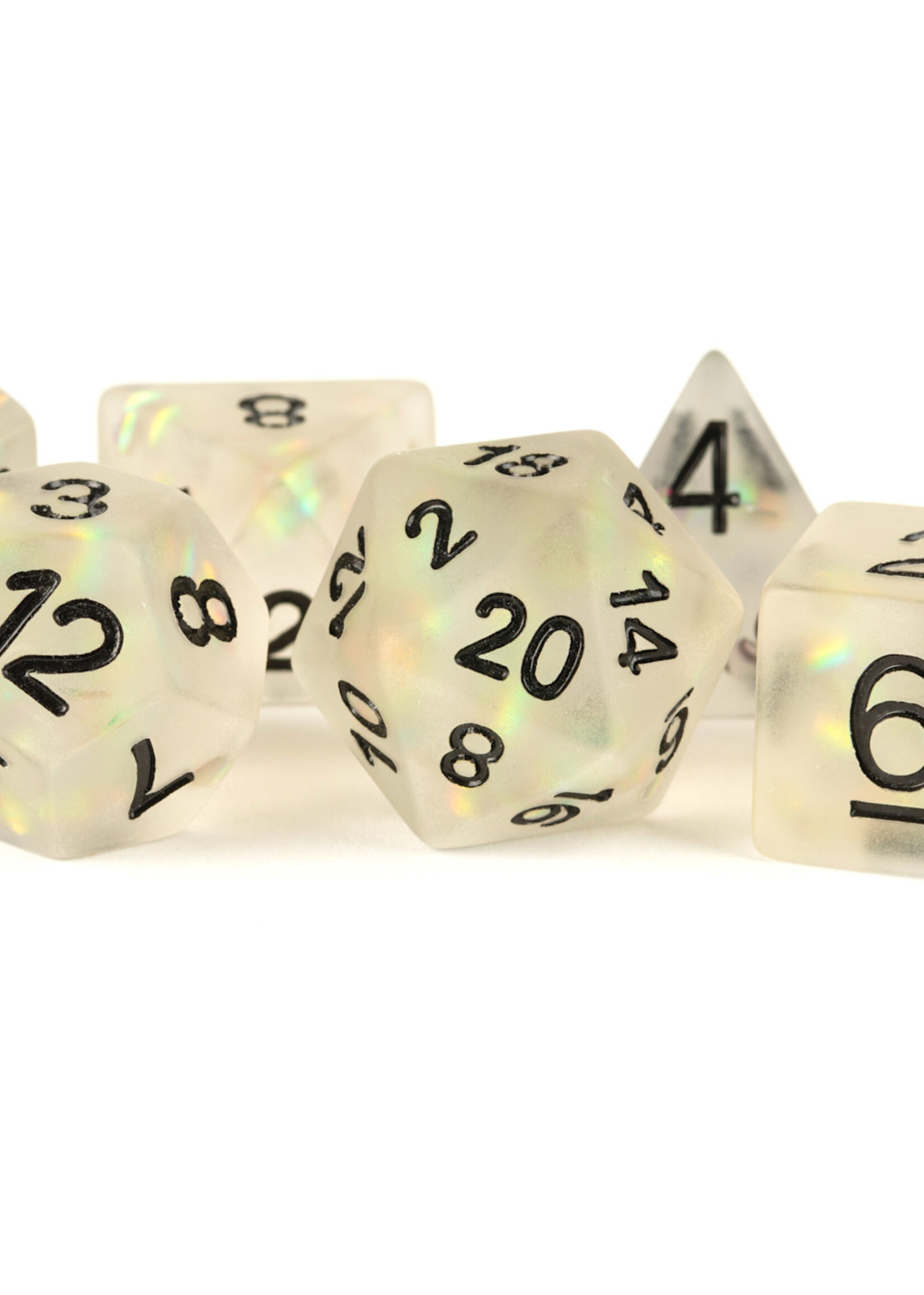 FanRoll by Metallic Dice Games (MDG) Icy Opal Clear RPG Set (7)