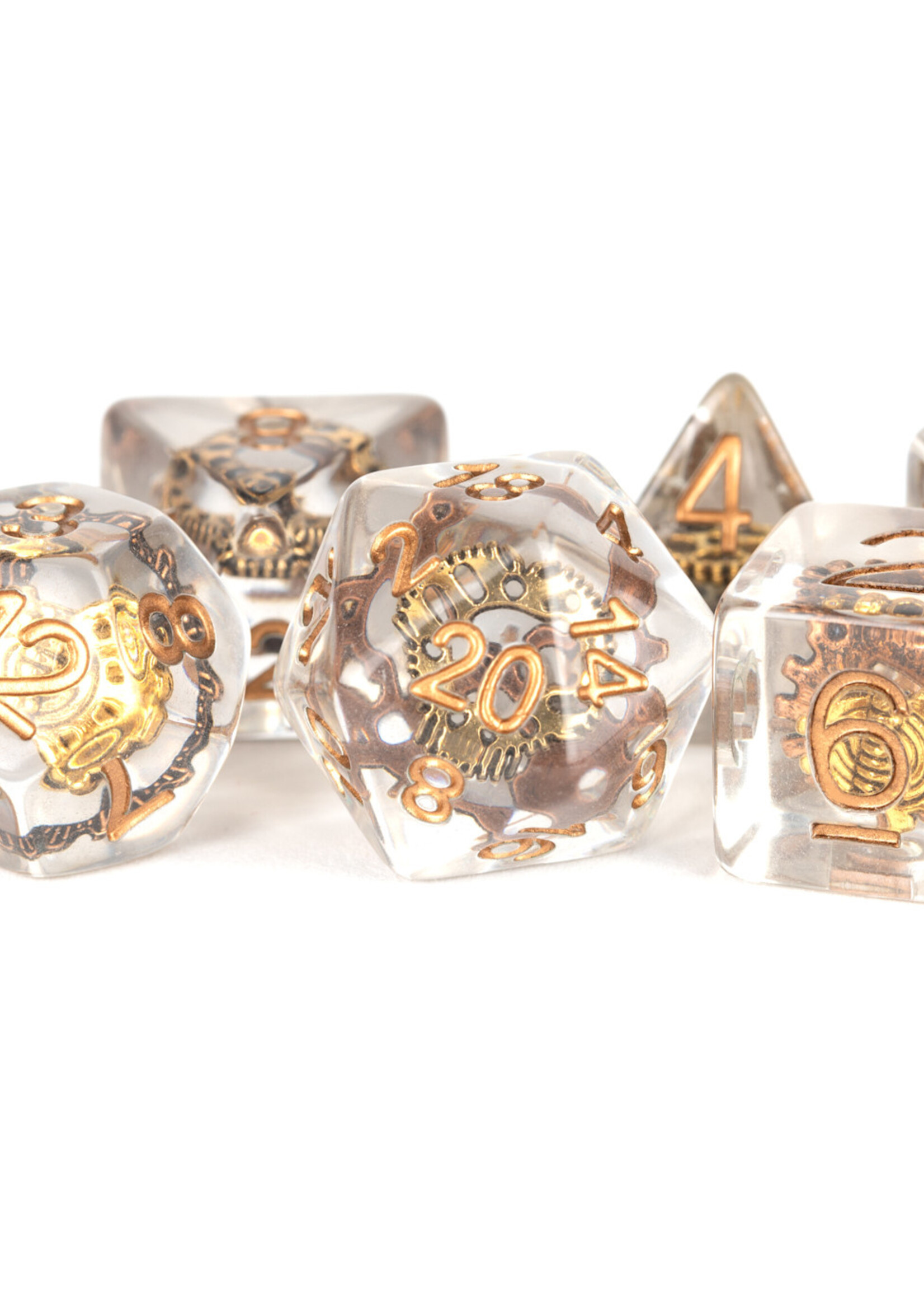FanRoll by Metallic Dice Games (MDG) Gear Dice RPG Set (7)