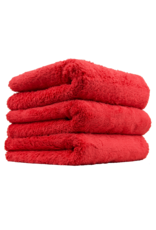 Chemical Guys Happy Ending Edgeless Microfiber Towel, Red 16''X16'' (3 Pack)