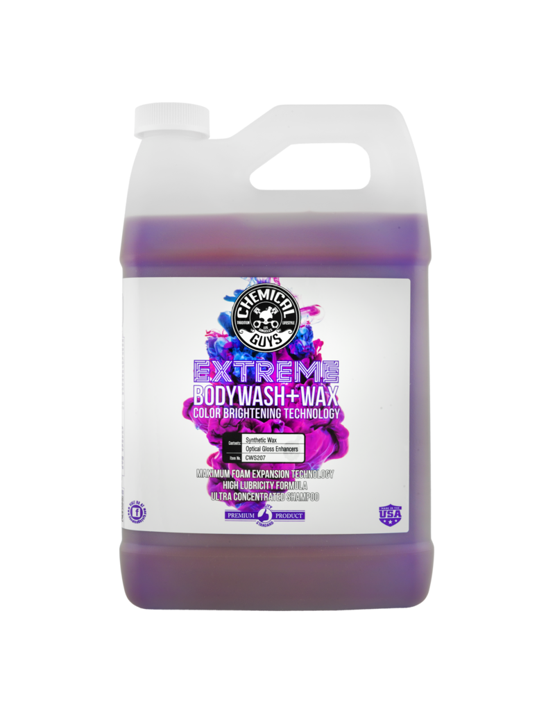 Chemical Guys CWS207 Extreme Bodywash & Wax Car Wash Soap with Color Brightening Technology, 1 gal.