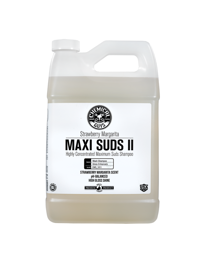 Chemical Guys Maxi-Suds II: Super Suds Shampoo- Strawberry Clear - Superior Surface Shampoo (64oz)