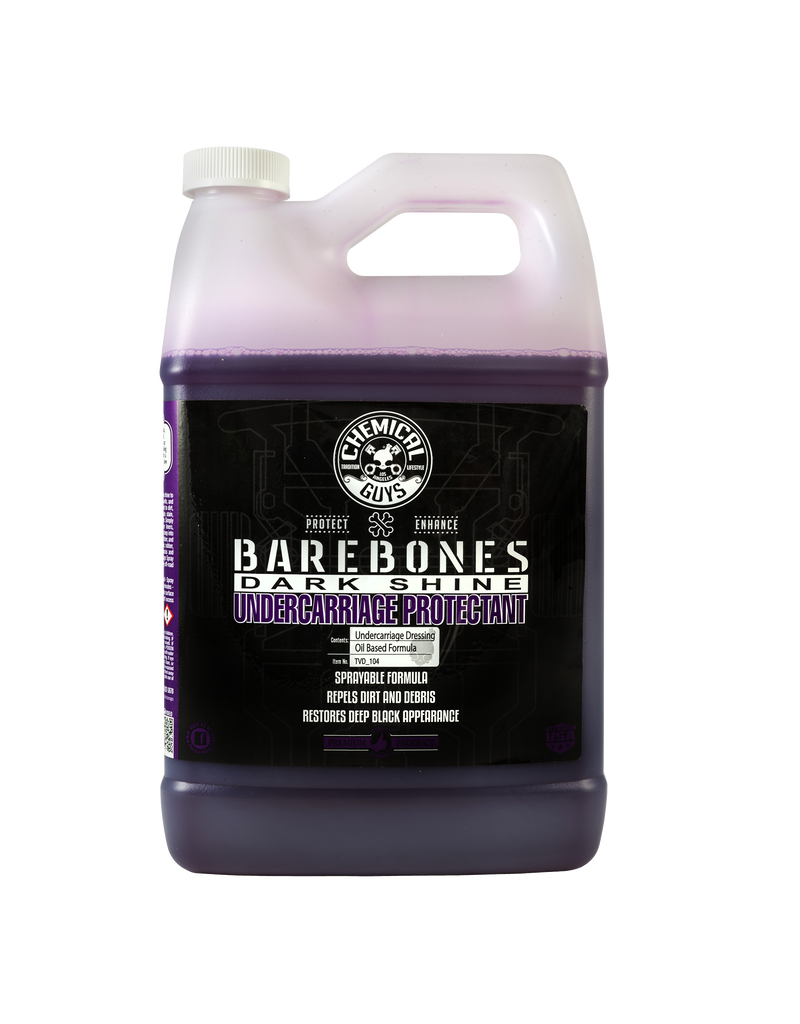 Chemical Guys TVD_104 Bare Bones Undercarriage Spray-Dark Shine Trim,Fender/Wheel Wells And Tire Shine Spray (1 Gal.)