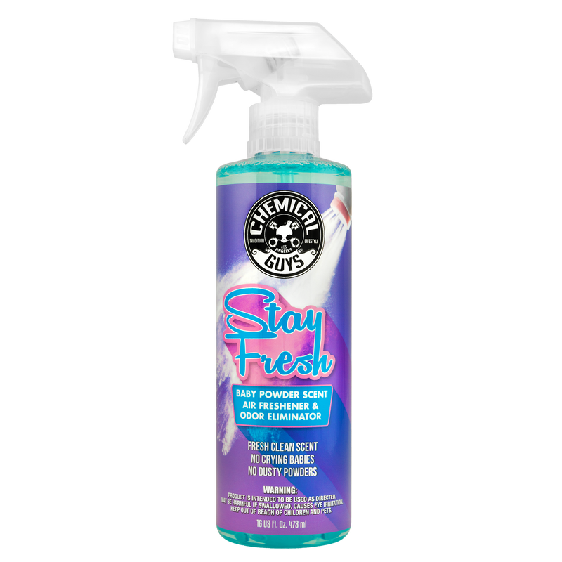Chemical Guys Stay Fresh Baby Powder Scented Air Freshener & Odor