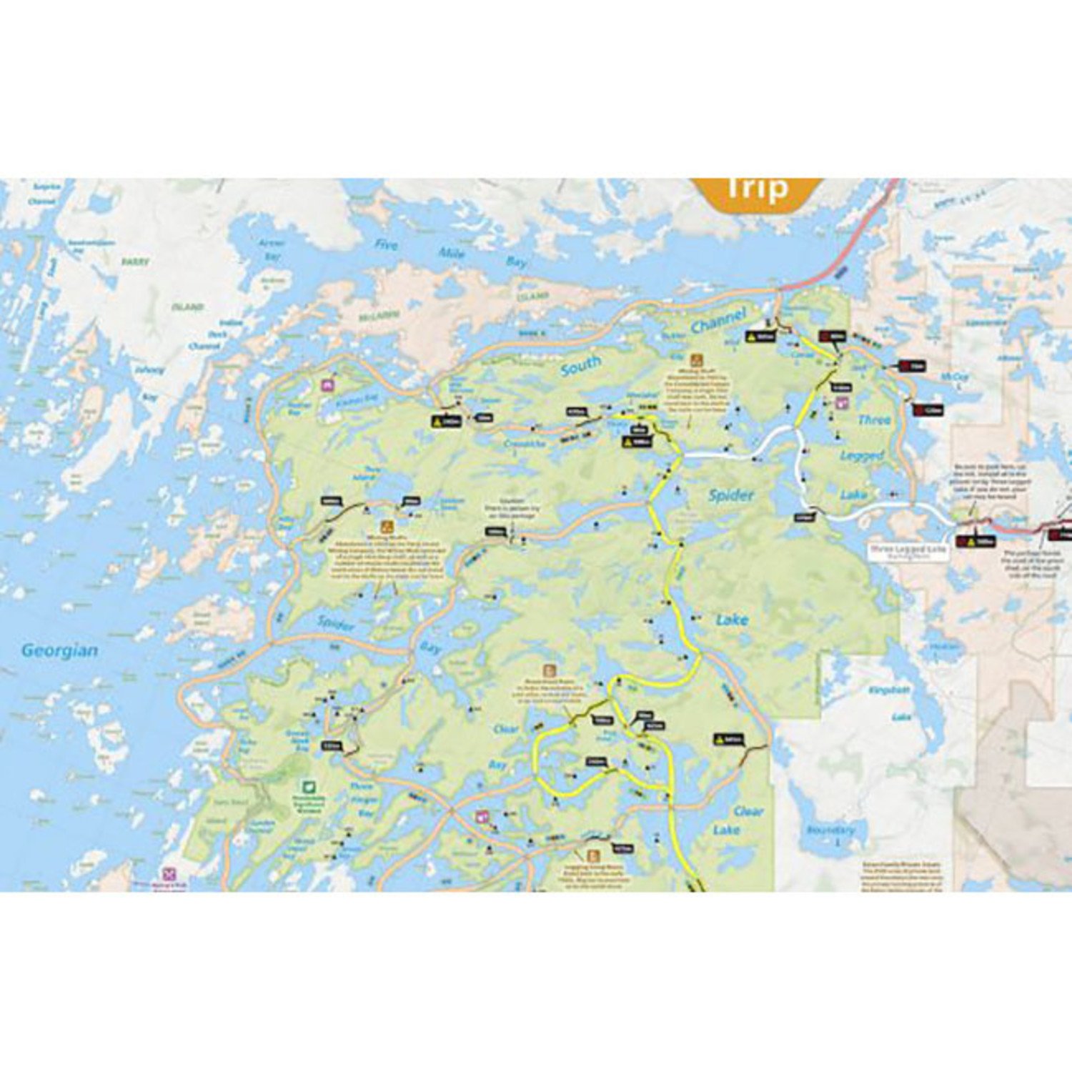 massasauga provincial park map Unlostify Massasauga Camping Map Algonquin Outfitters massasauga provincial park map