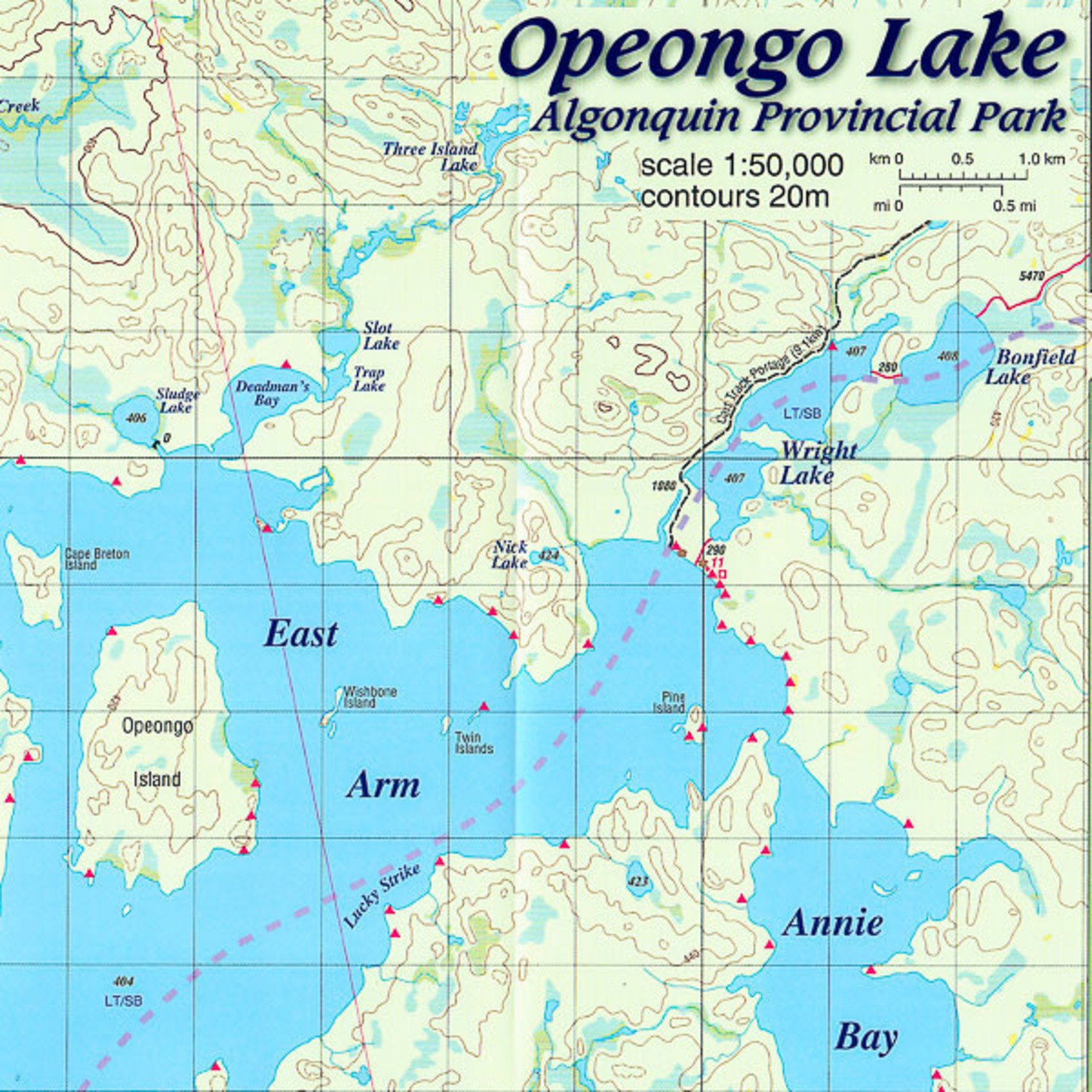 Algonquin Provincial Park Package HMBFIRM   Chrismar Adventure Map Opeongo Lake Algonquin Prov 