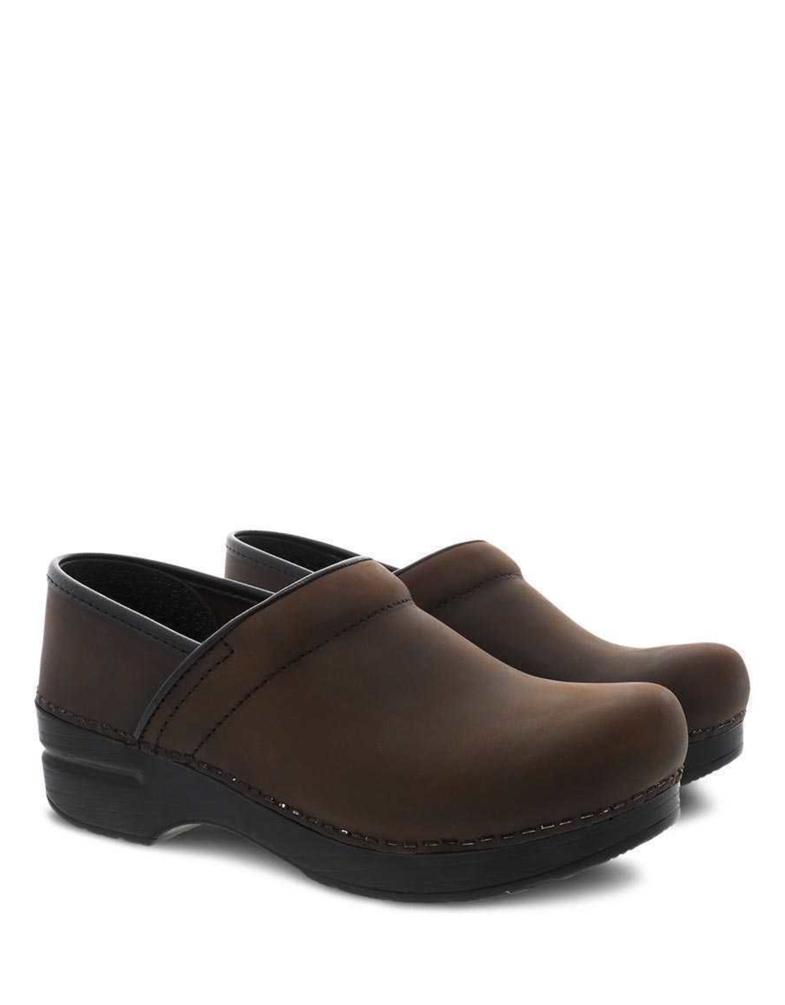 DANSKO WOMEN'S DANSKO PROFESSIONAL CLOG- ANTIQUE BROWN/BLACK