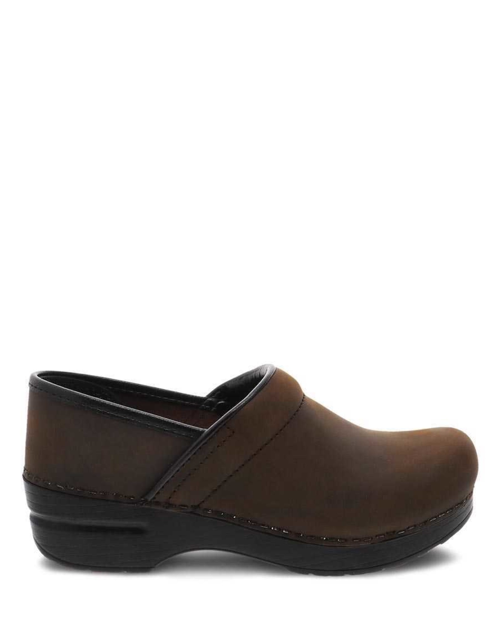 DANSKO WOMEN'S DANSKO PROFESSIONAL CLOG- ANTIQUE BROWN/BLACK