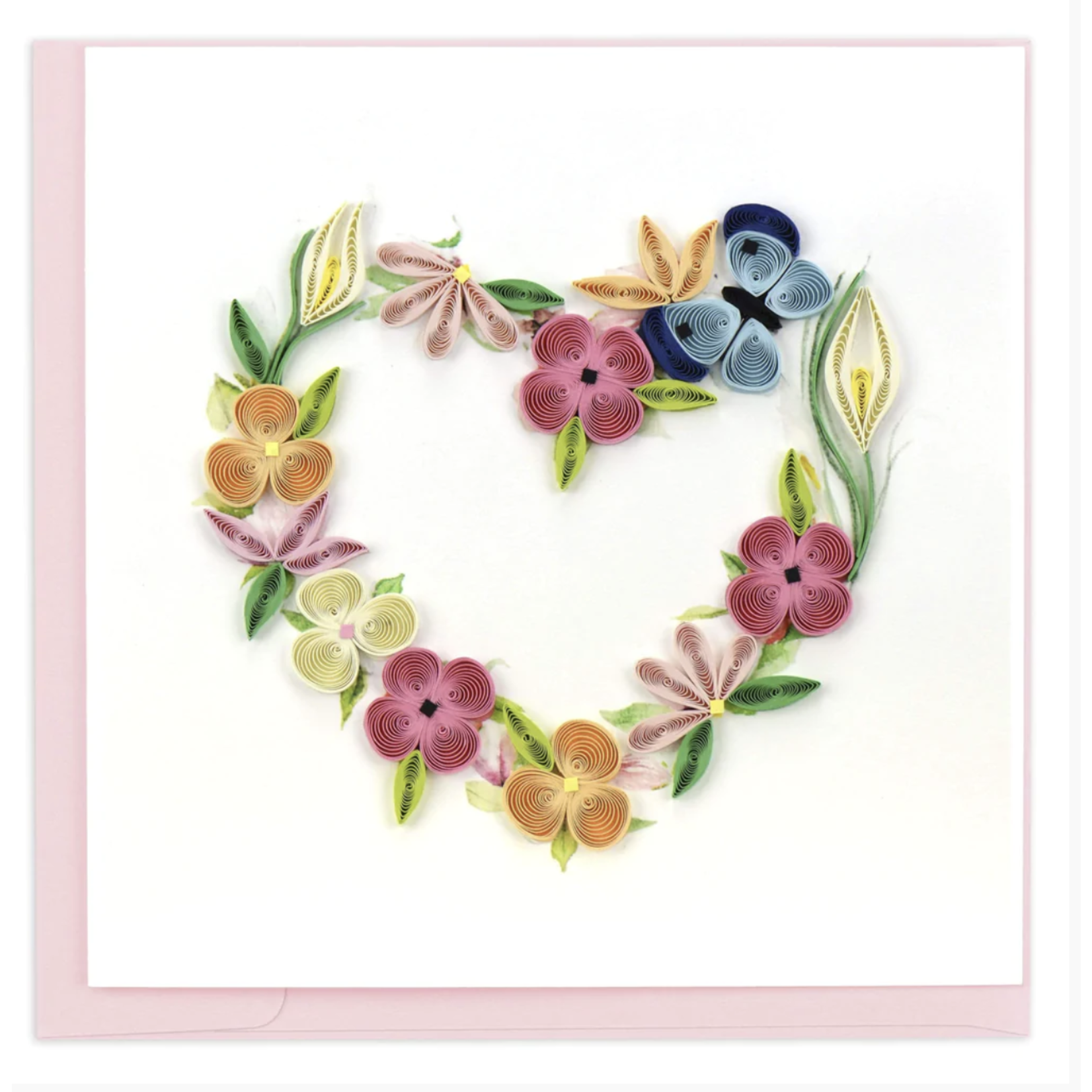 Quilling Card Quilling Card - Floral Heart Wreath