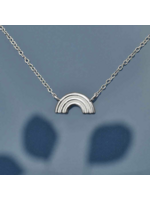 Nina Designs Sterling Silver Arch Rainbow Necklace