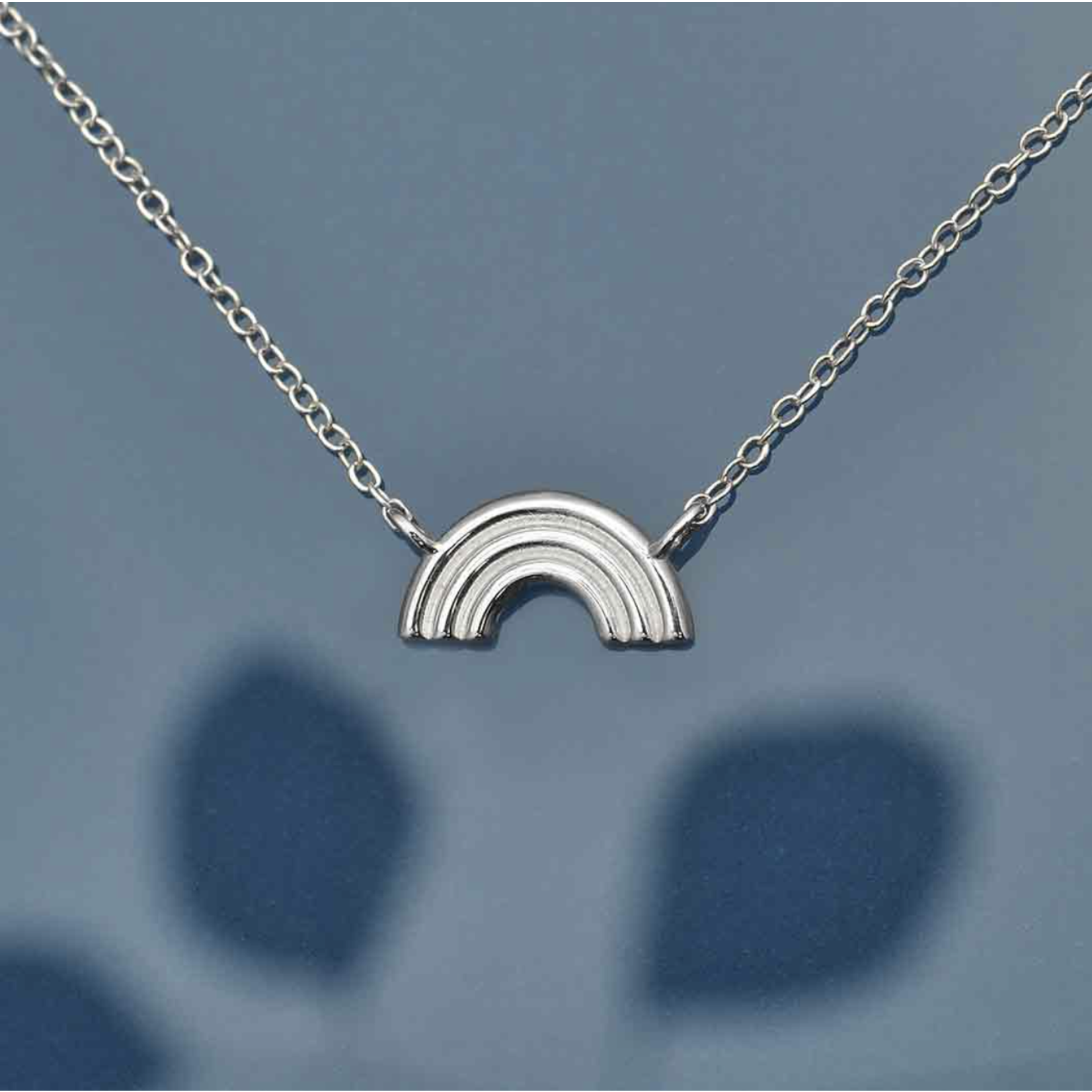 Nina Designs Sterling Silver Arch Rainbow Necklace